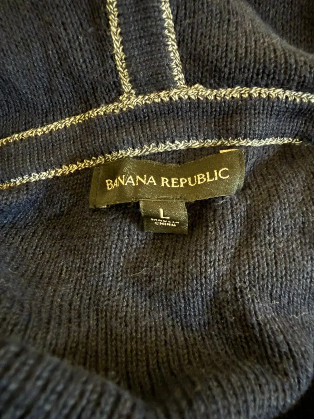 Banana Republic Gray Full-Zip Hooded Sweater
